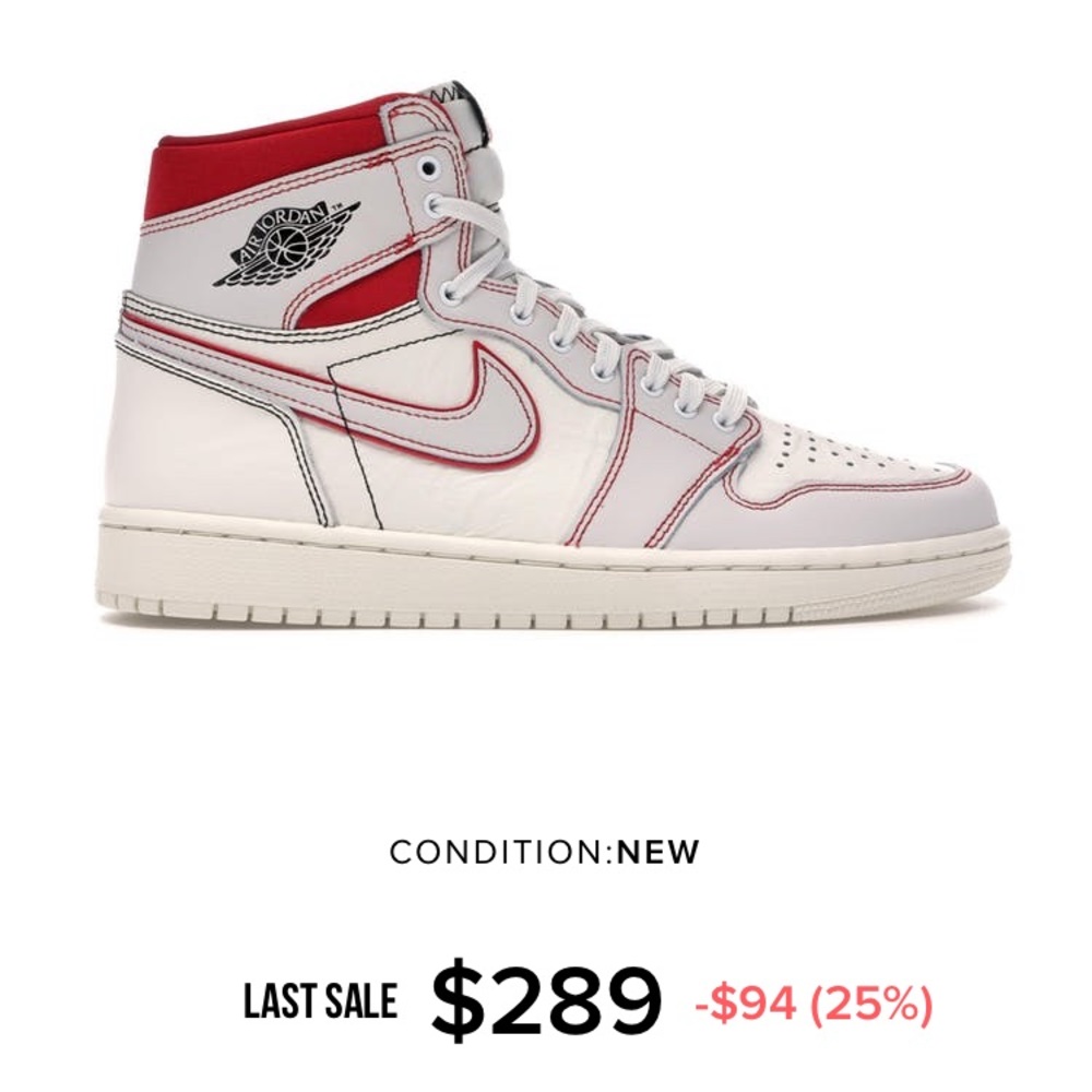Jordan 1 Retro High Phantom Gym Red